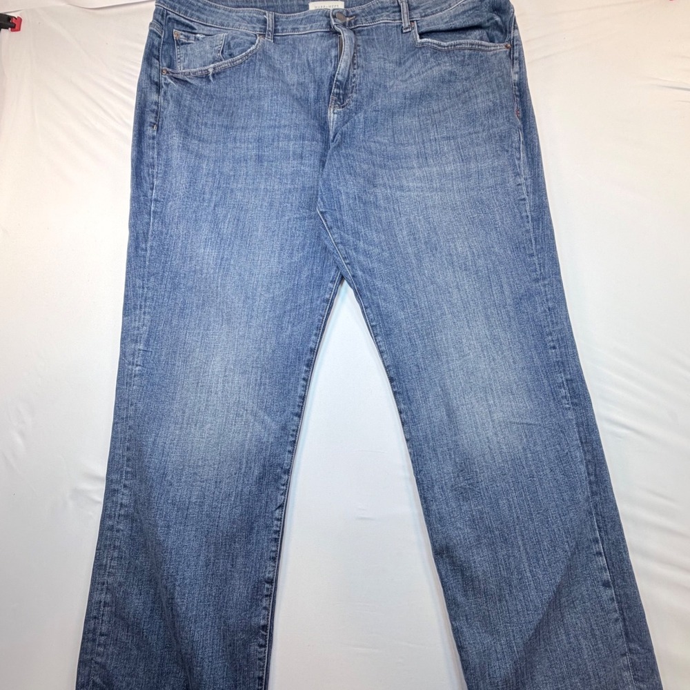 Warp + Weft ORD Chicago Straight Rapids Jeans Mens 44x34 Blue Stretch Denim